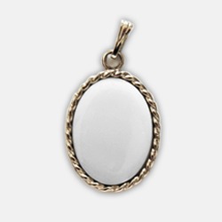 Base Trenza Plateada 18x24mm