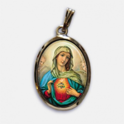 Medalla Corazón de María PLATA