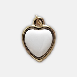 Base Corazón Plateada 15x15mm